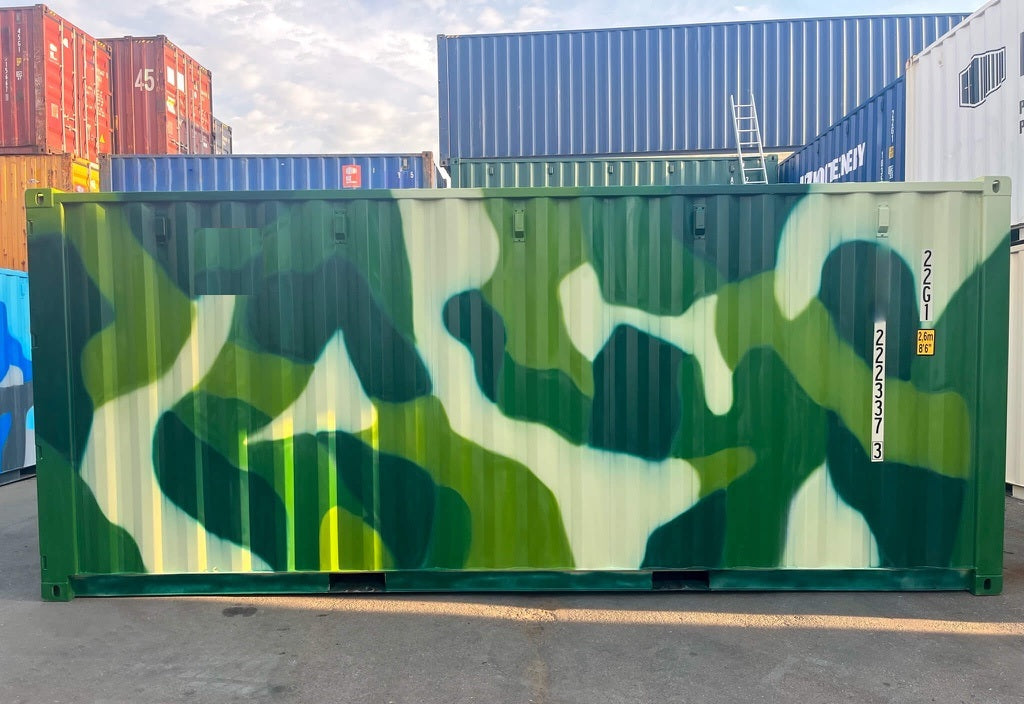 Contenedor Marítimo de 20 Pies – Camuflaje